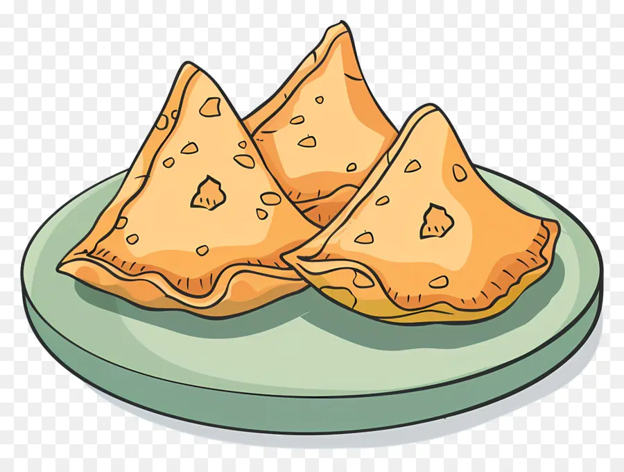 Samosas，Üçgen şeklindeki Yiyecekler PNG