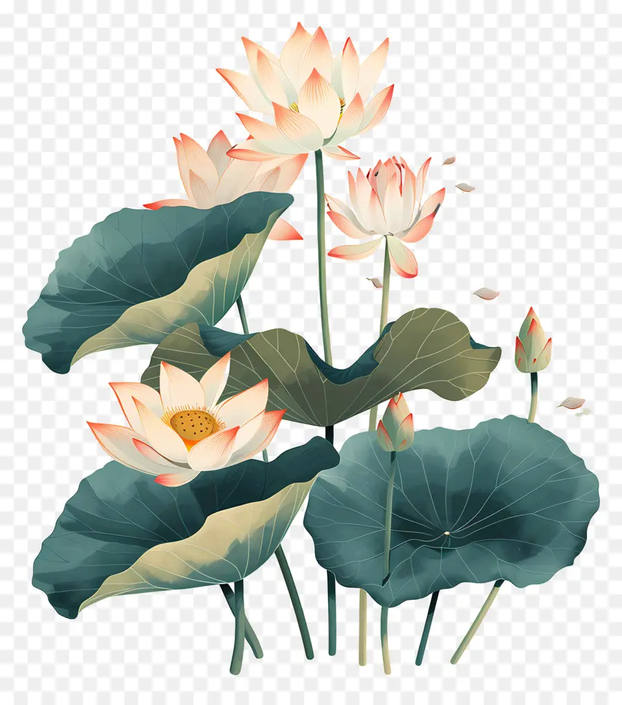 Lotus çiçeği，Pembe Lotus Çiçekleri PNG