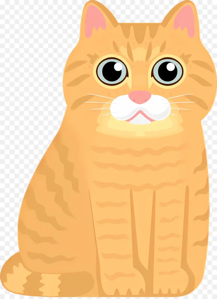 Karikatür Kedi，Turuncu Kedi PNG