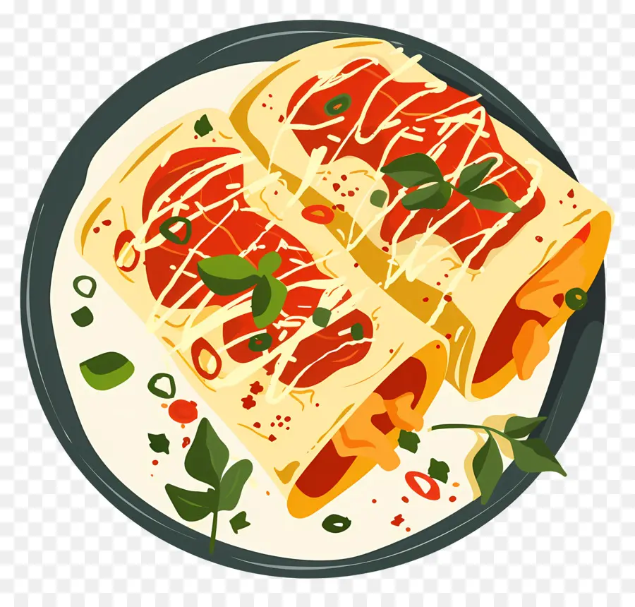 Enchiladas，Doldurulmuş Krep PNG