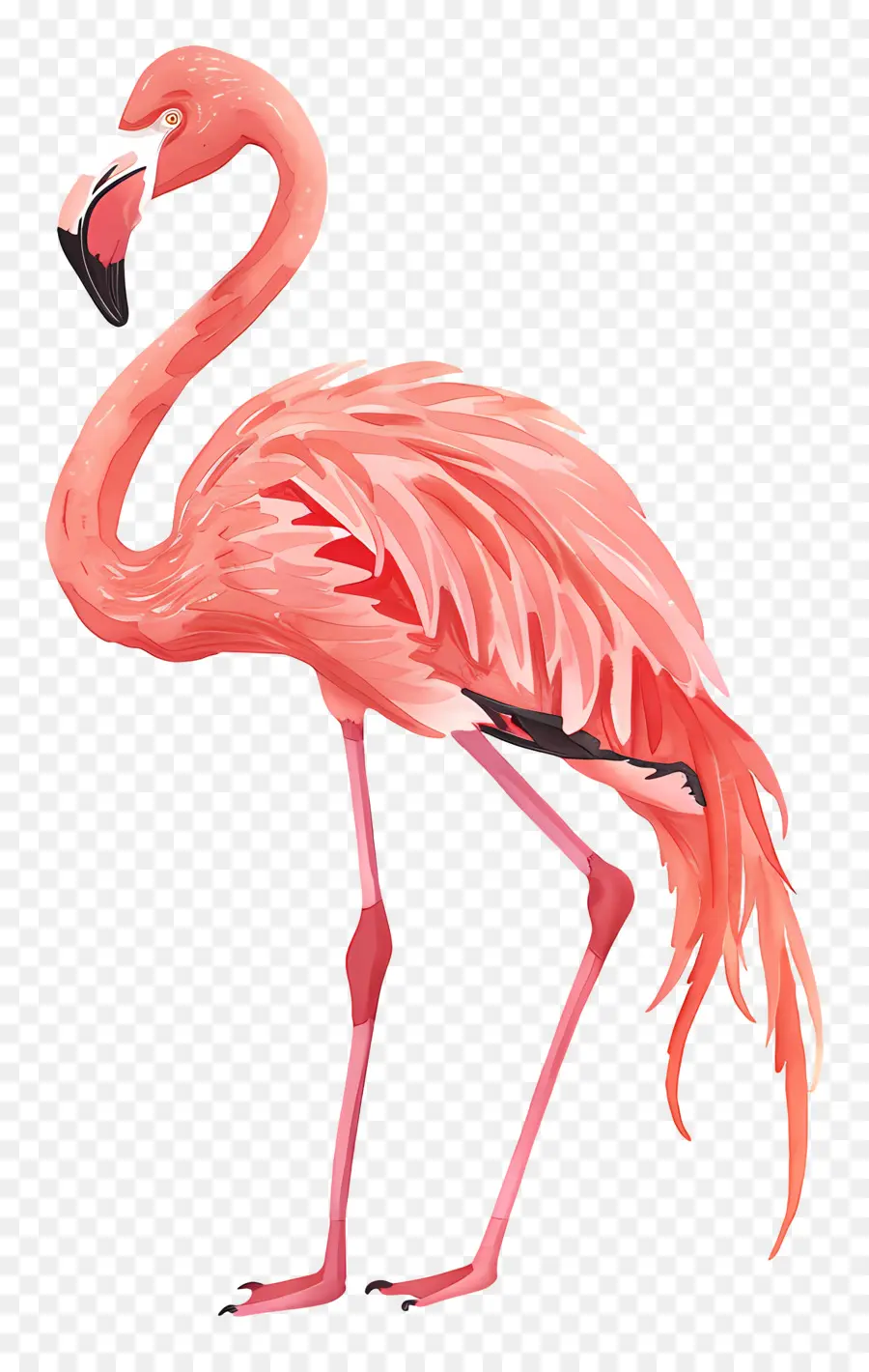 Flamingo，Geometrik Flamingo PNG