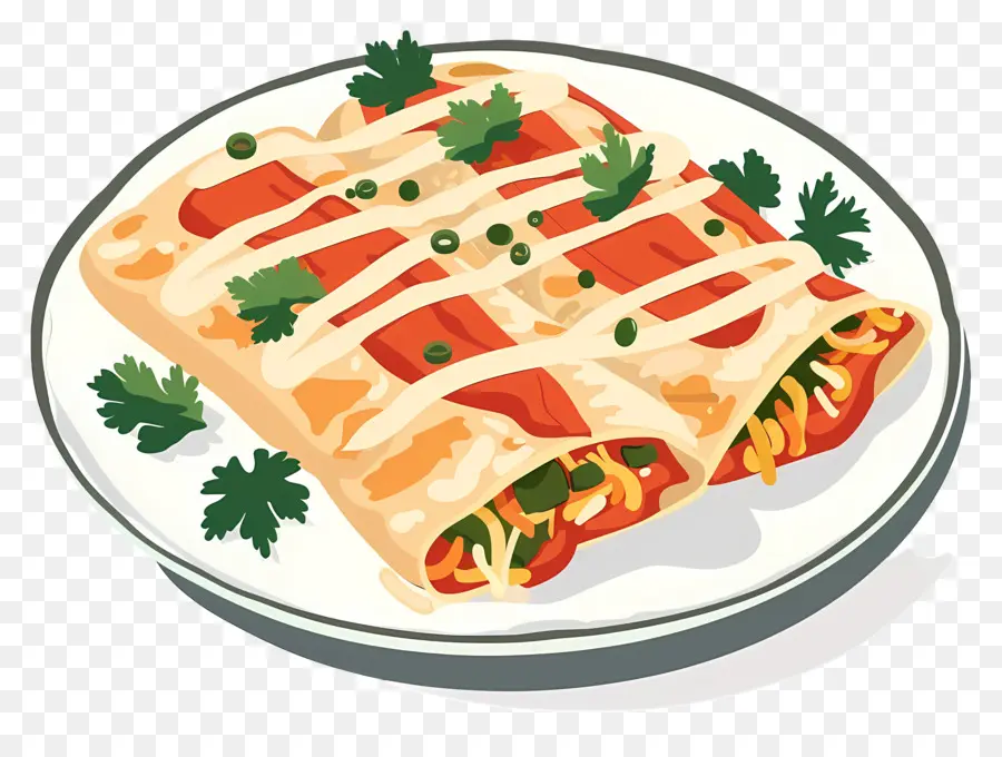 Enchiladas，Doldurulmuş Enchiladalar PNG