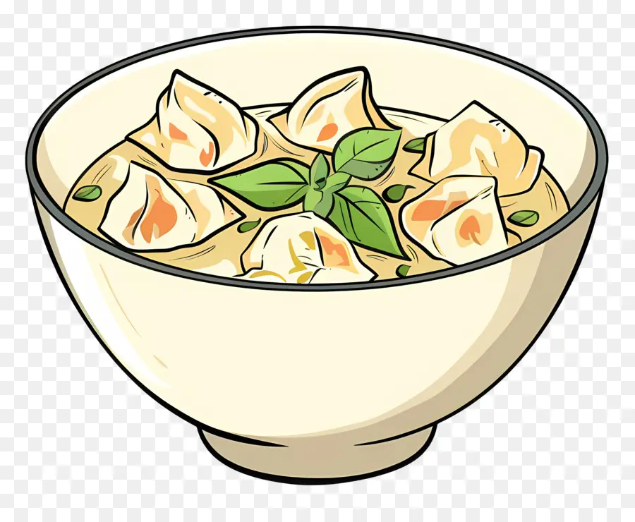 Wonton çorbası，Karides çorbası PNG