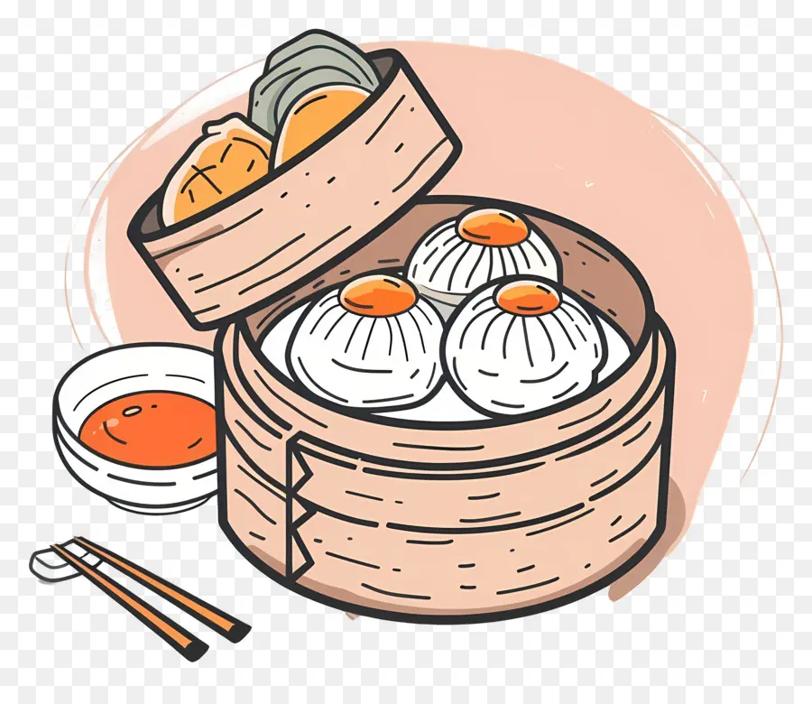 Dim Sum，Buharda Pişmiş PNG