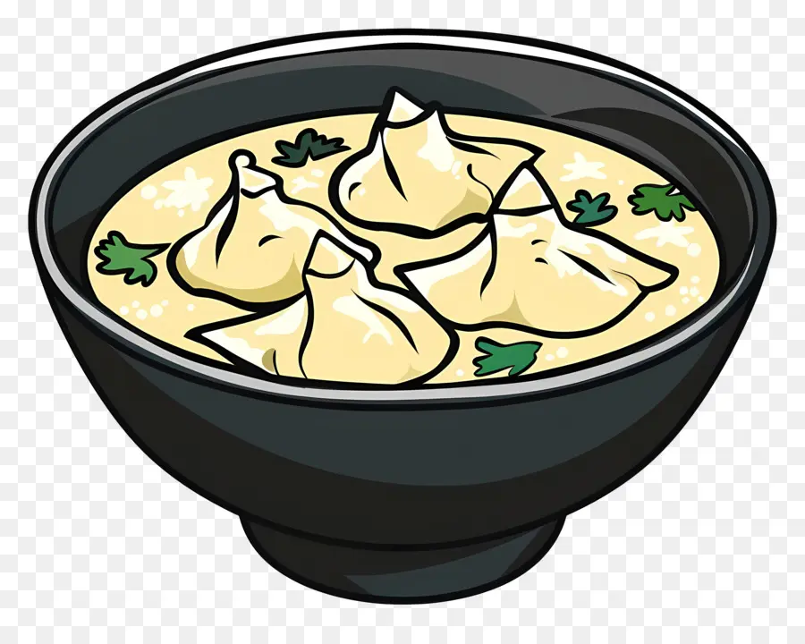 Wonton çorbası，Mantı çorbası PNG