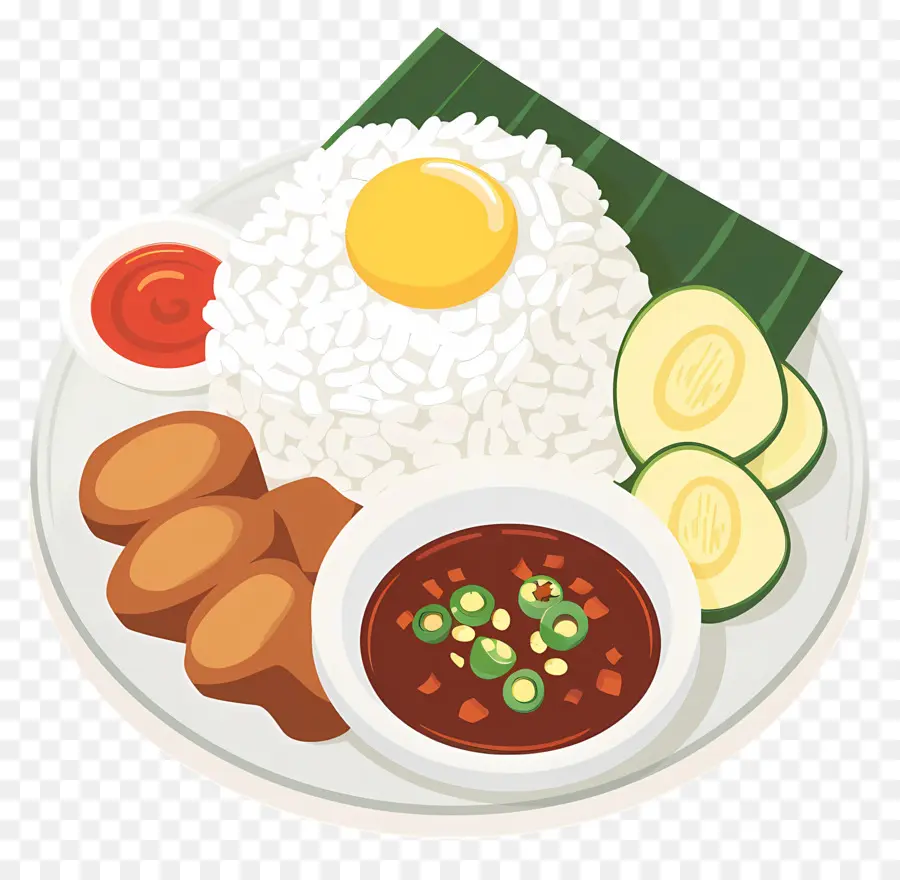 Nasi Lemak，Asya Mutfağı PNG