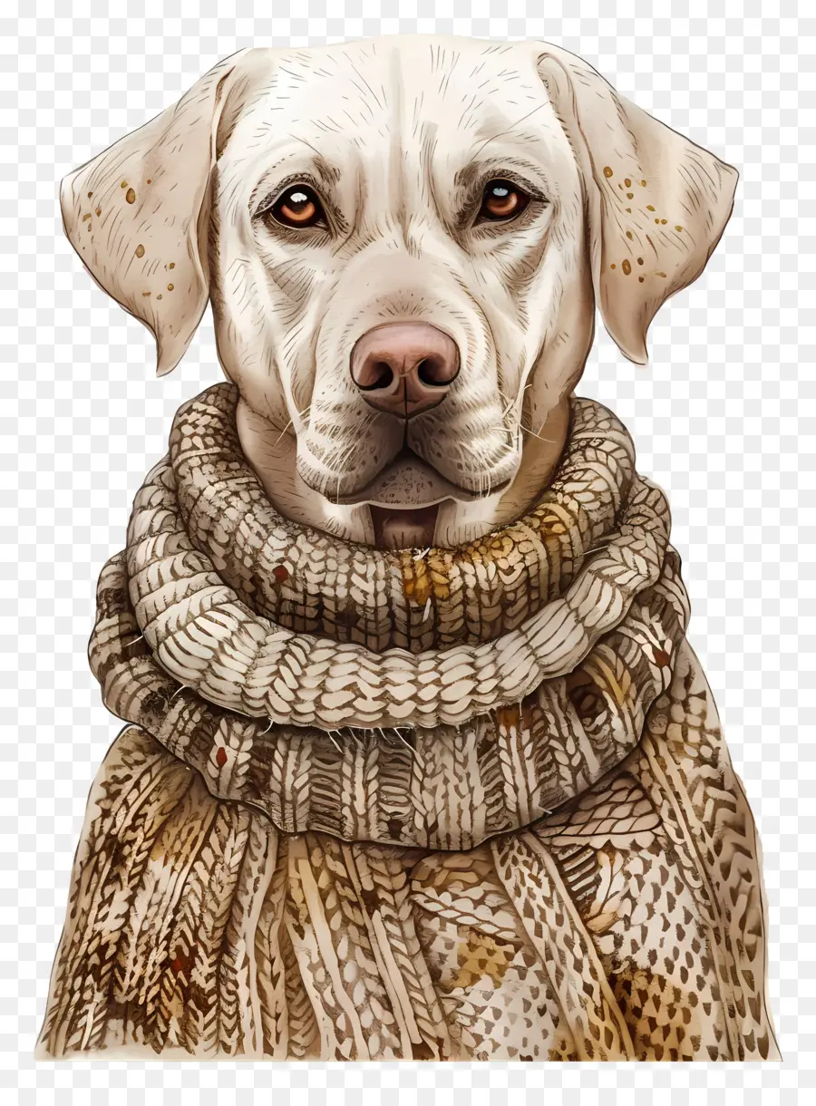 Sweater Labrador，Beyaz Köpek PNG