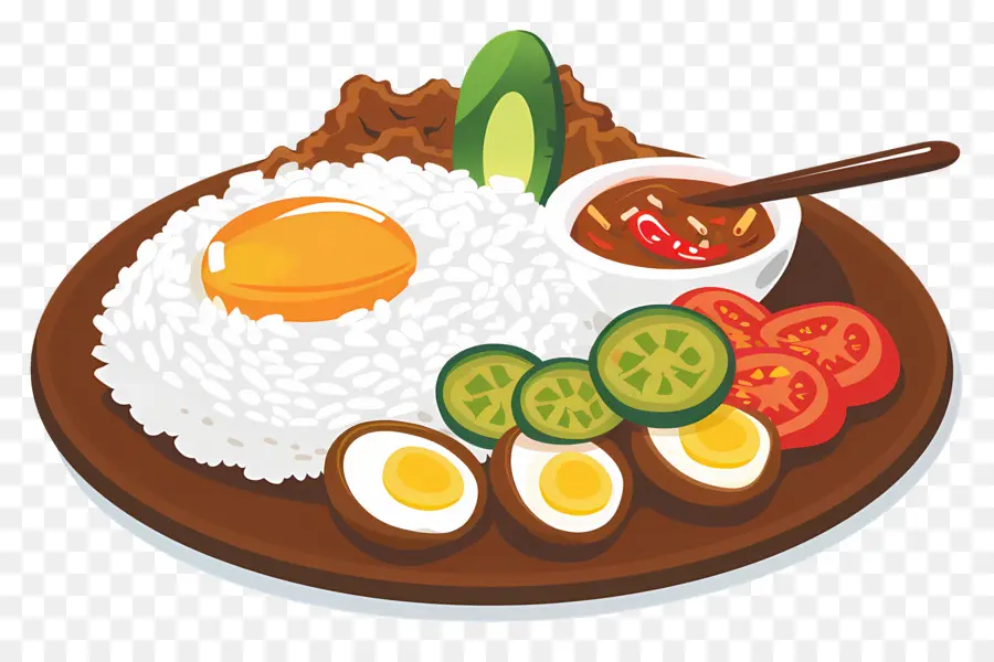 Nasi Lemak，Yumurta PNG