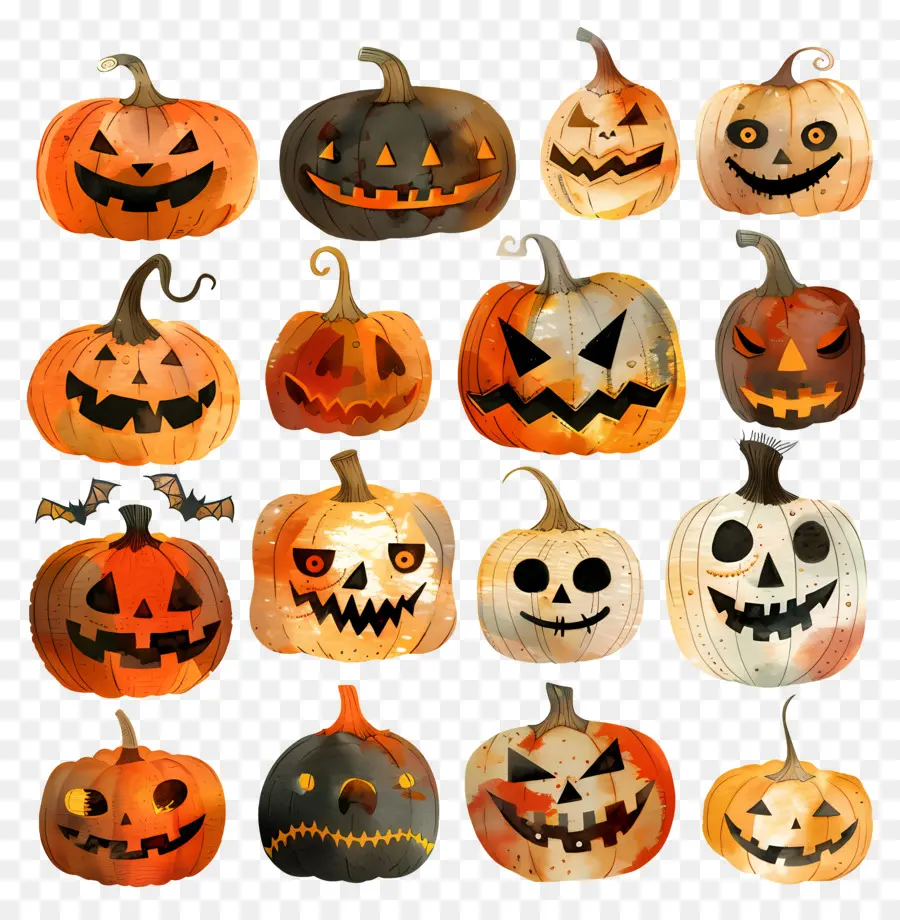 Jack O Lanterns，Cadılar Bayramı Kabaklar PNG