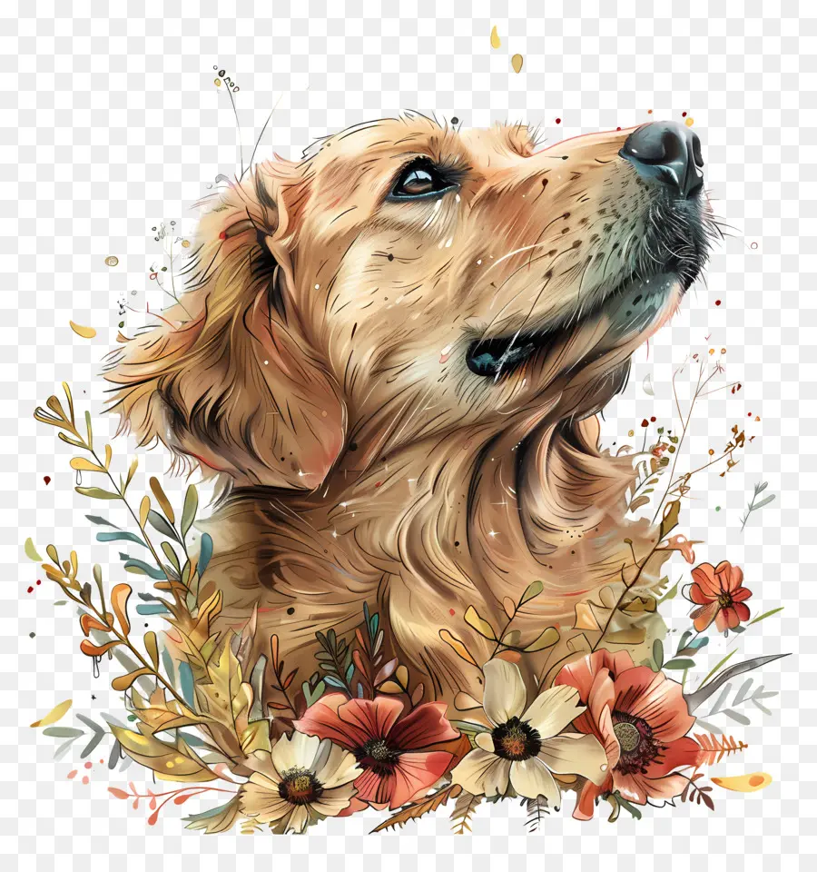 Köpek Doğadan Hoşlanır，Golden Retriever PNG