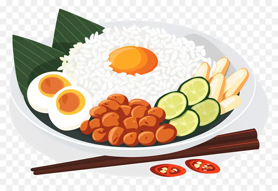 Nasi Lemak，Pirinç Kase PNG