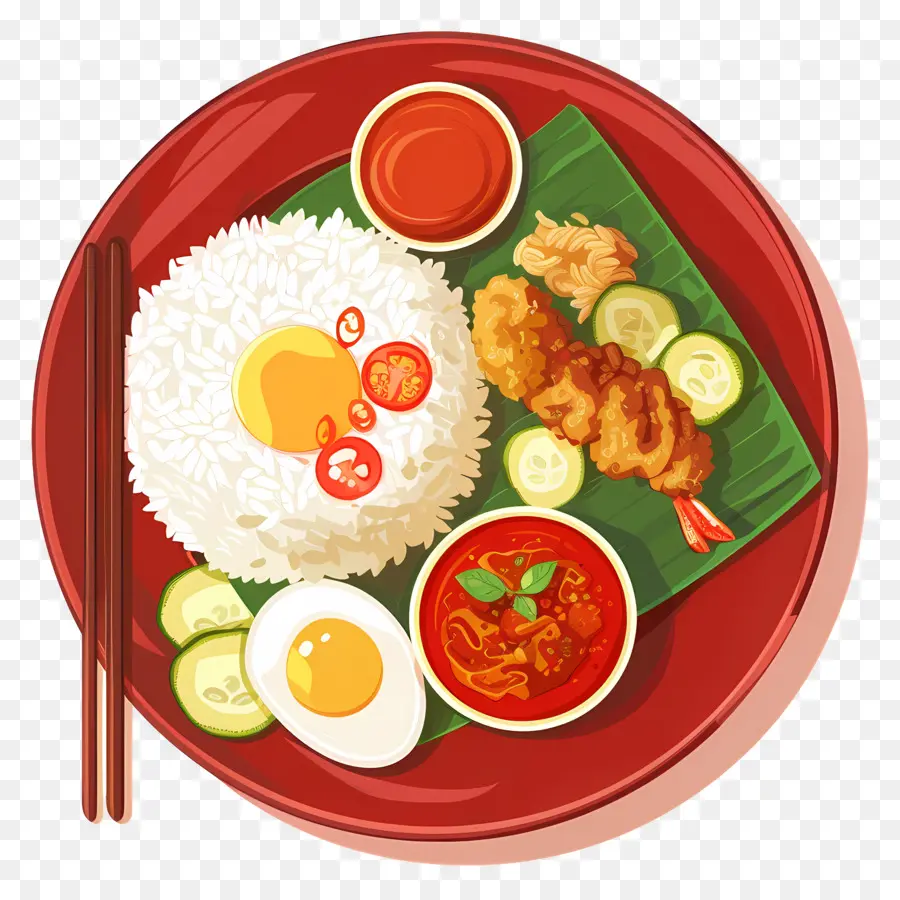 Nasi Lemak，Asya Mutfağı PNG