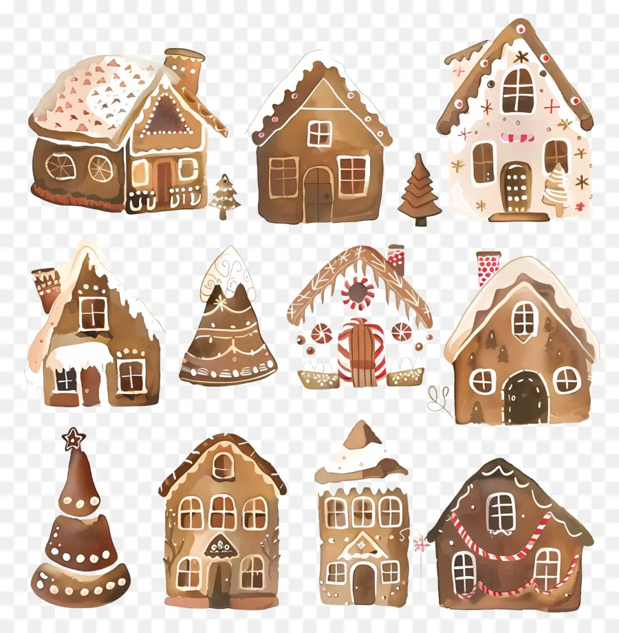 Gingerbread Evi，Noel Süslemeleri PNG