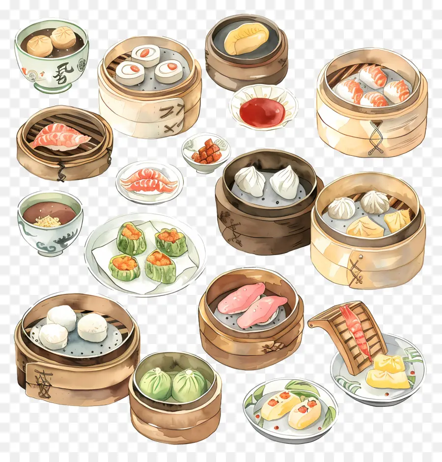 Dim Sum，Buharda Pişmiş PNG