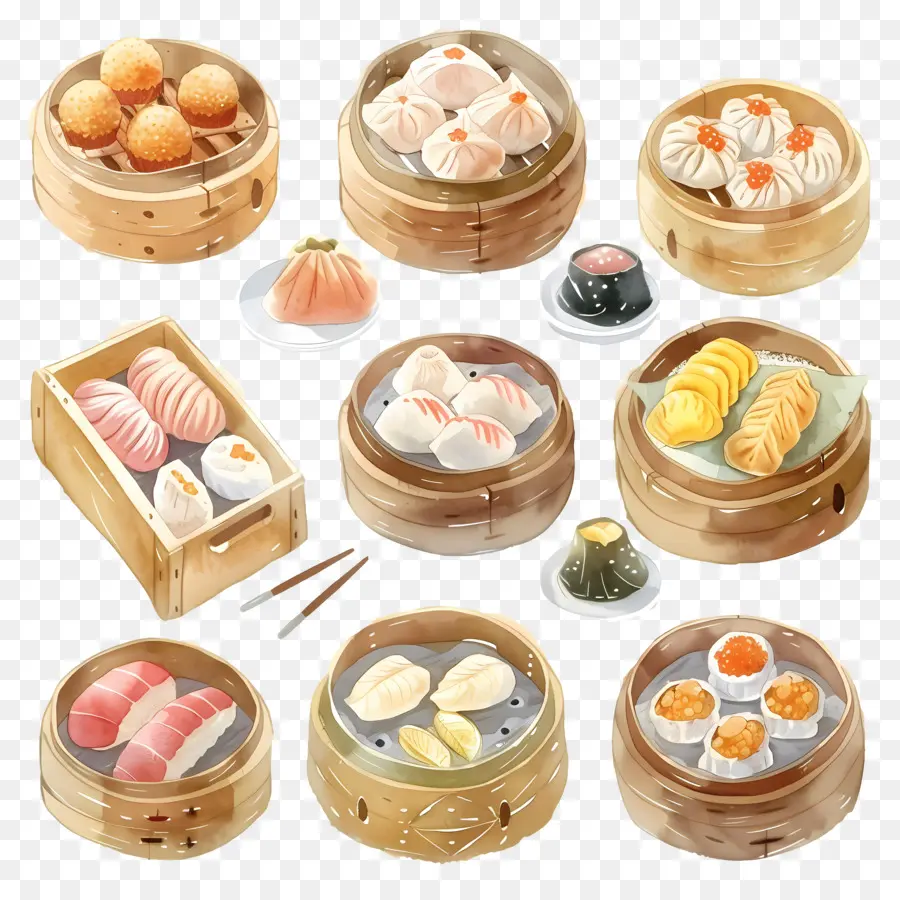 Dim Sum，Suşi PNG