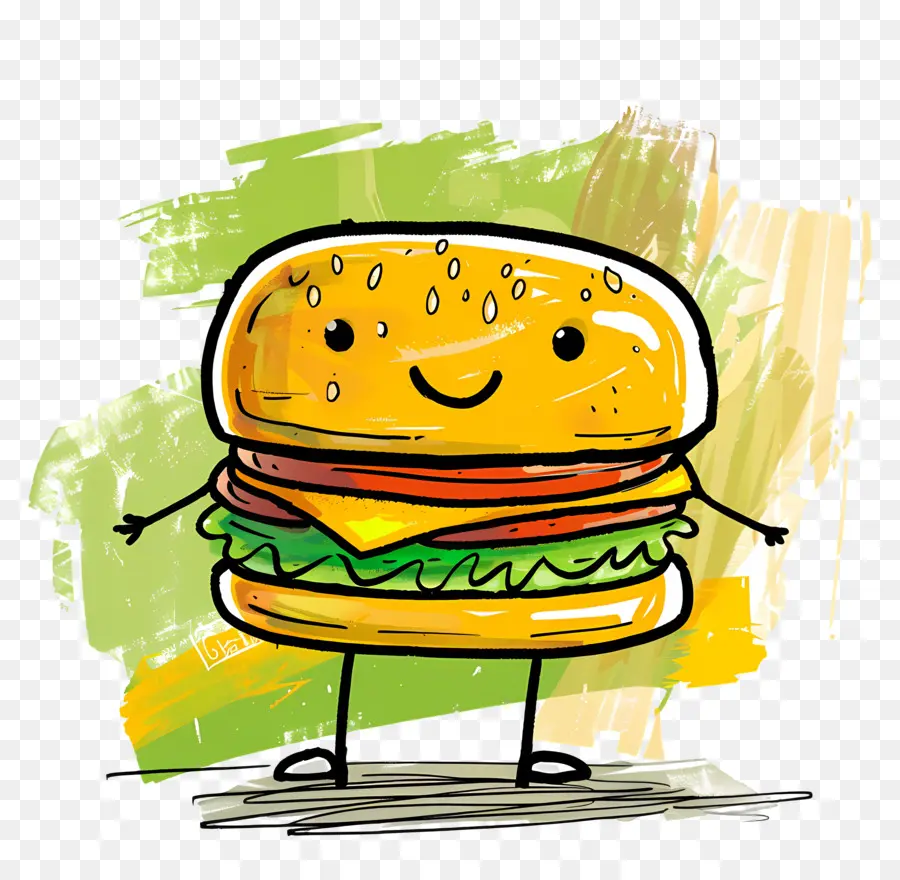 Karikatür Hamburger，Hamburger PNG