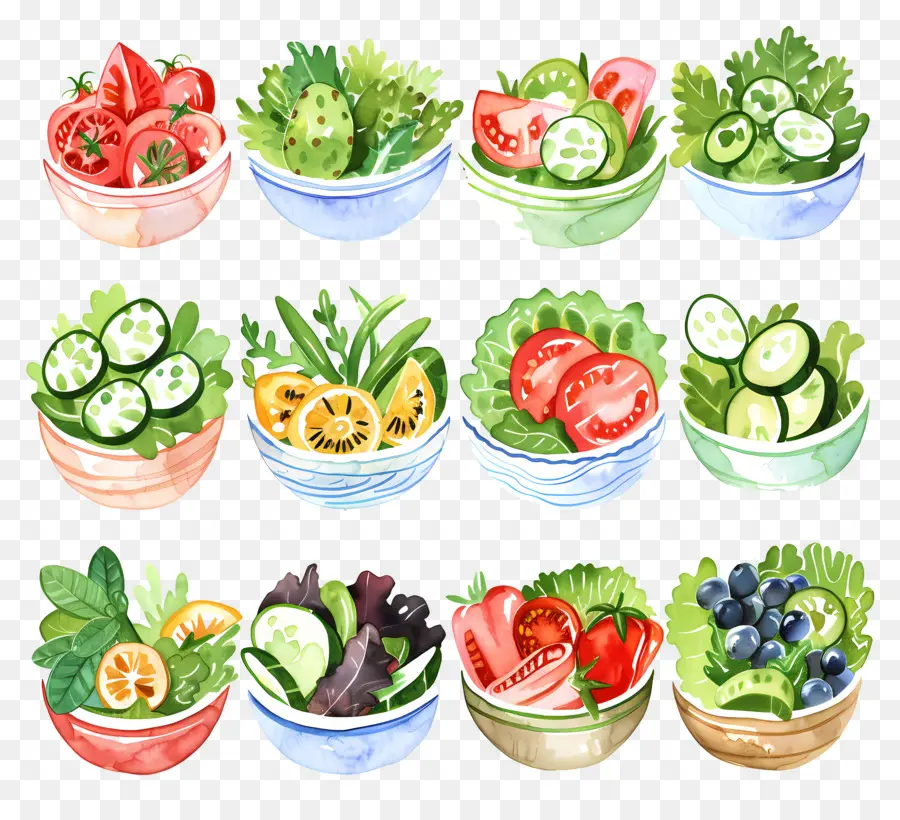 Salata，Suluboya Resim PNG