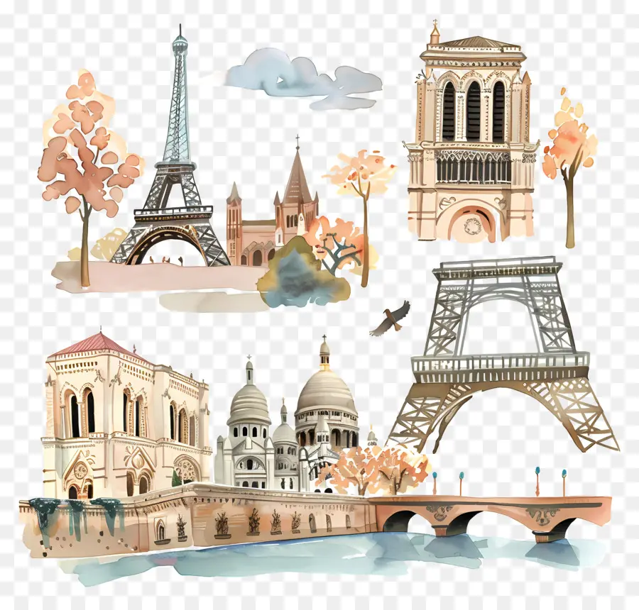 Paris，Eyfel Kulesi PNG