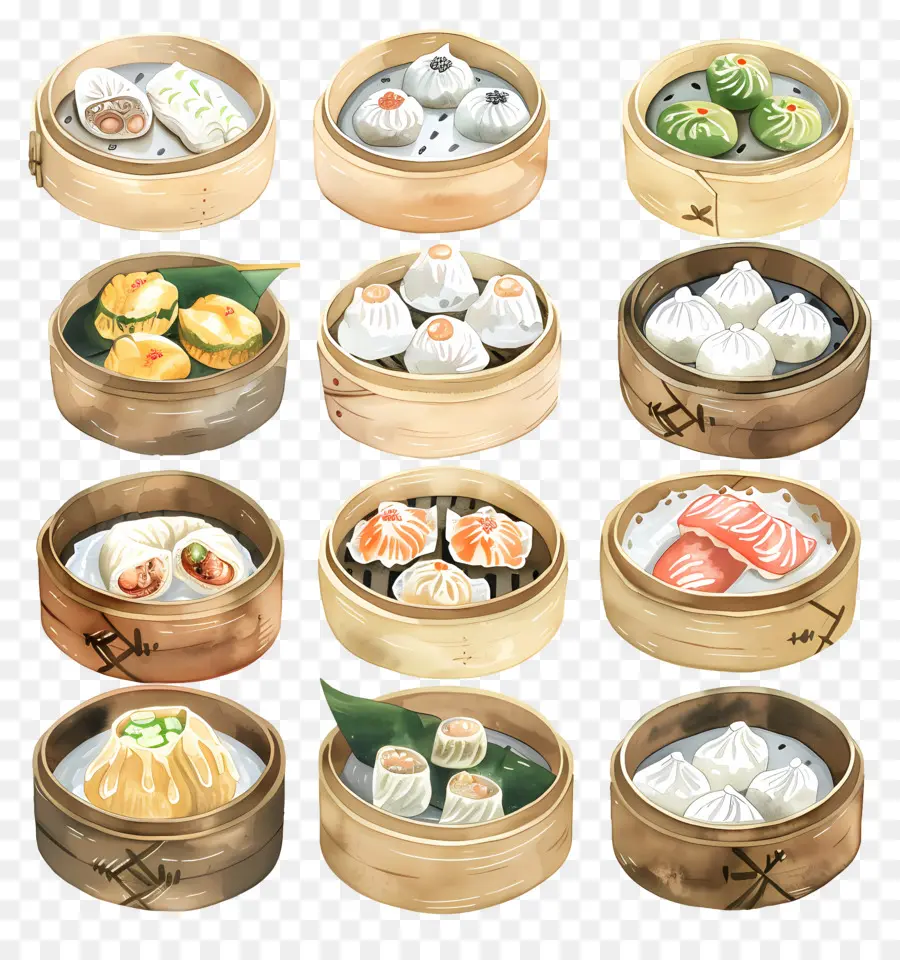 Dim Sum，Buharda Pişmiş PNG