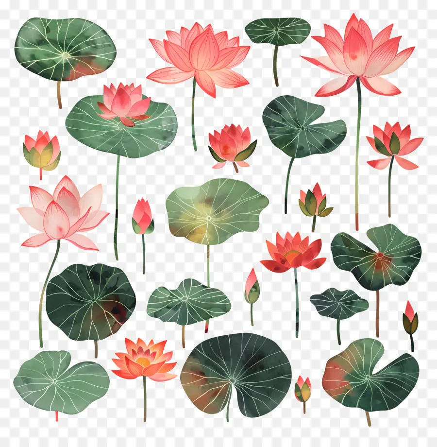 Lotus，Suluboya Resim PNG