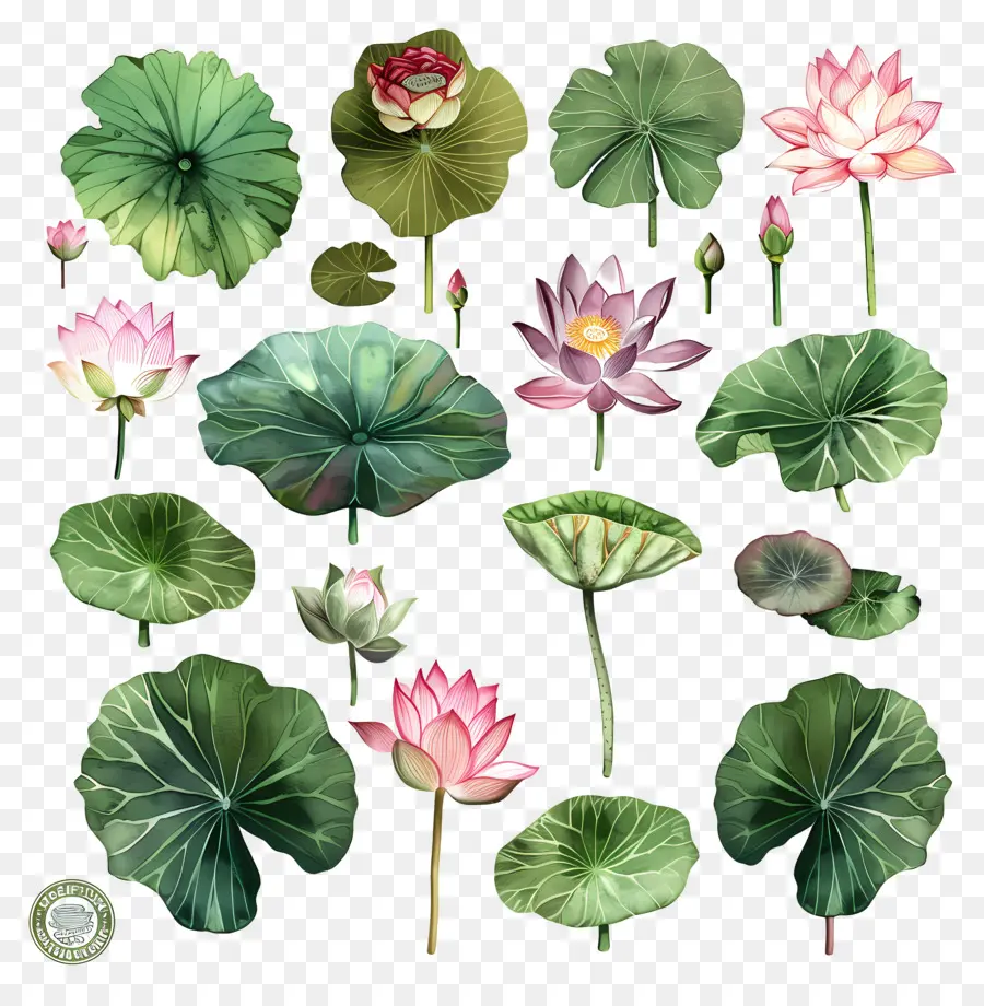 Lotus，Nilüfer çiçekleri PNG