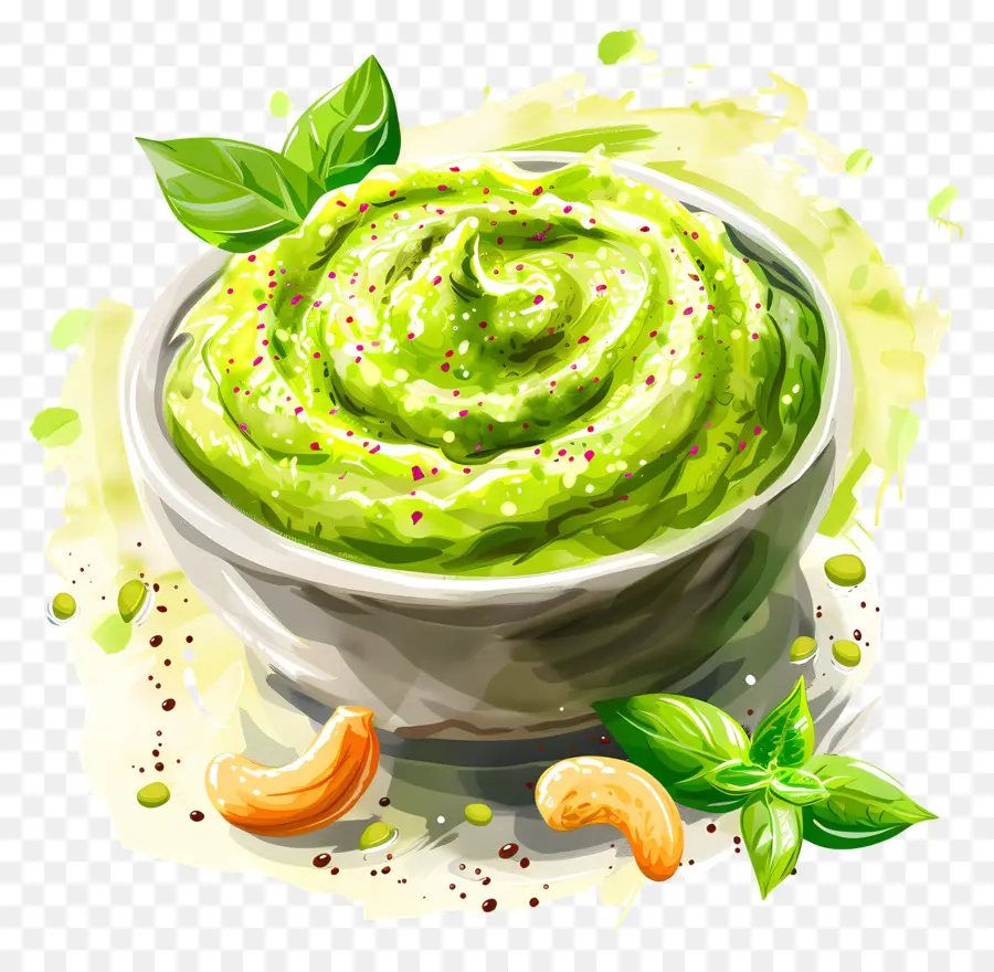 Sebze Püresi，Pesto Sosu PNG