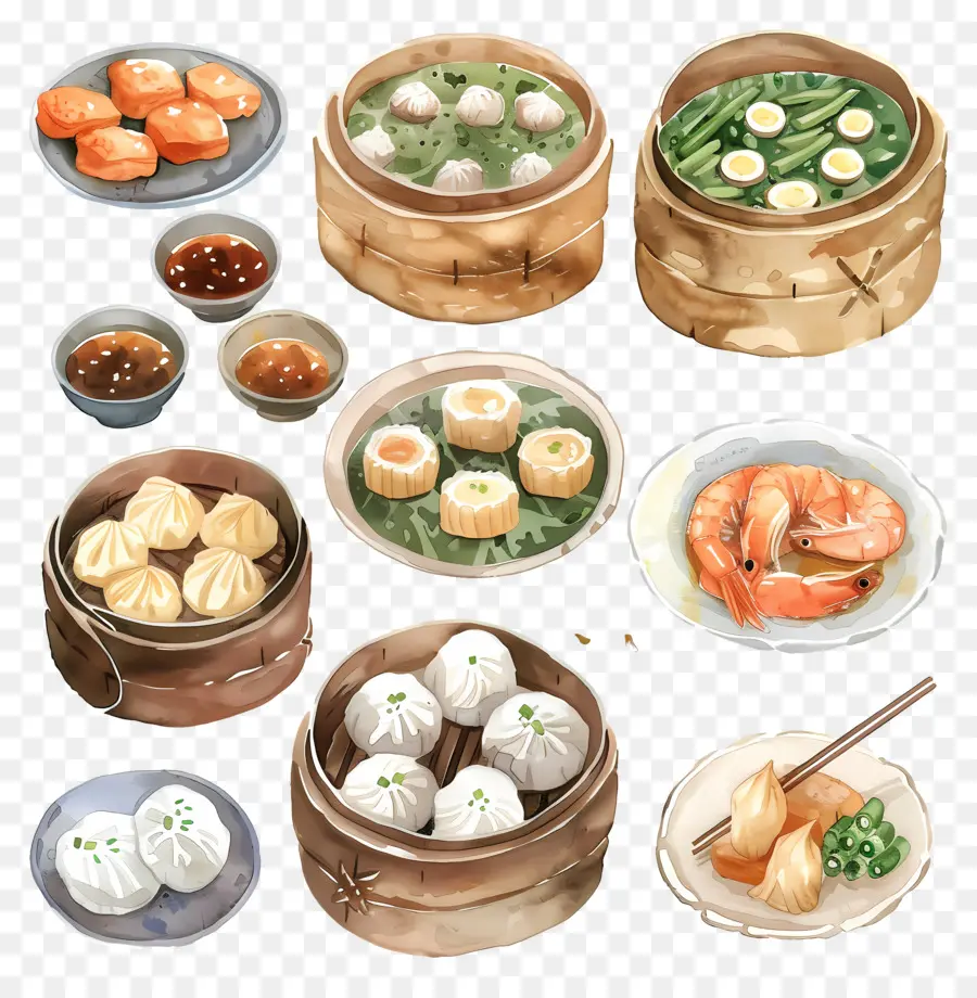 Çin Yemeği，Dim Sum PNG