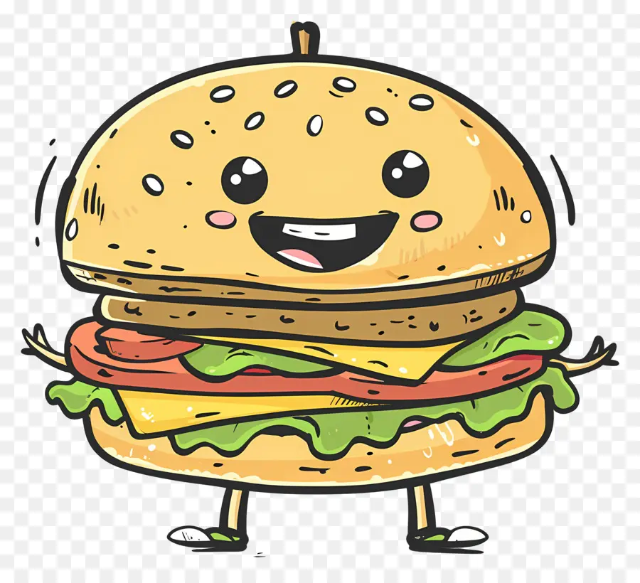 Karikatür Hamburger，çizgi Film Karakteri PNG