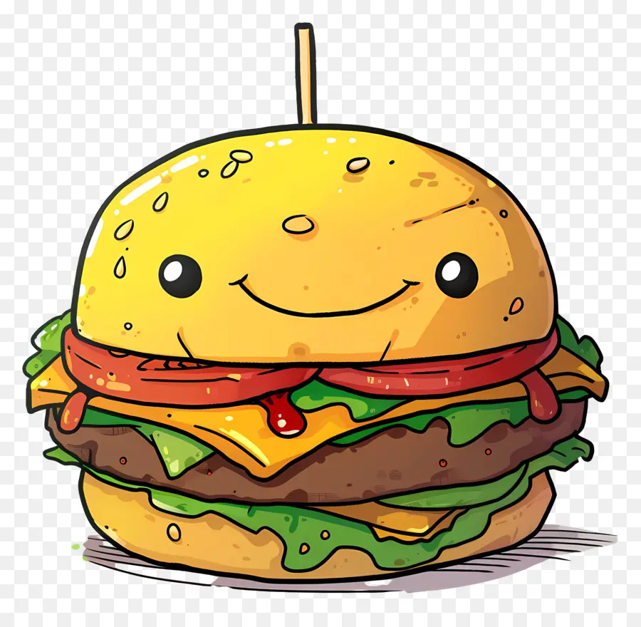 Karikatür Hamburger，Hamburger PNG