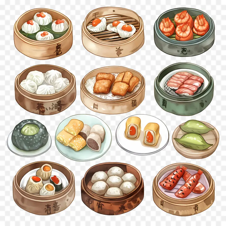 Çin Yemeği，Dim Sum PNG