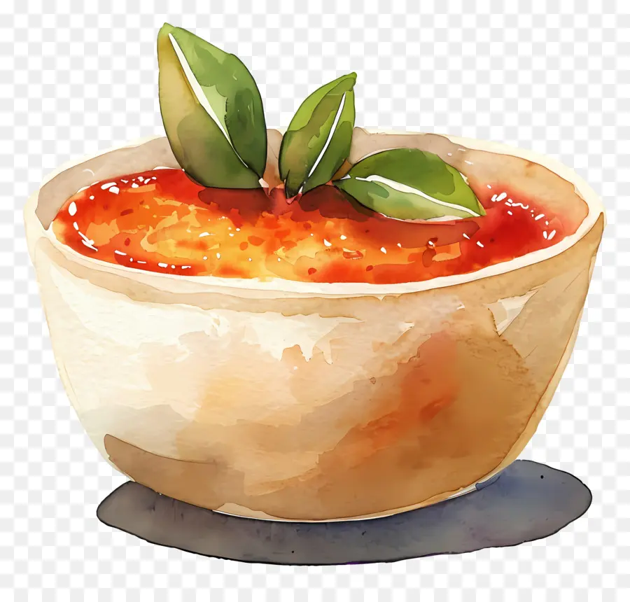 Creme Brulee，Domates çorbası PNG