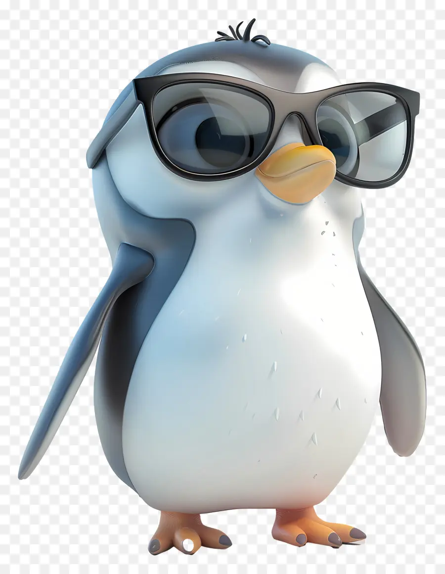 3d Küçük Penguen，Gözlüklü Penguen PNG