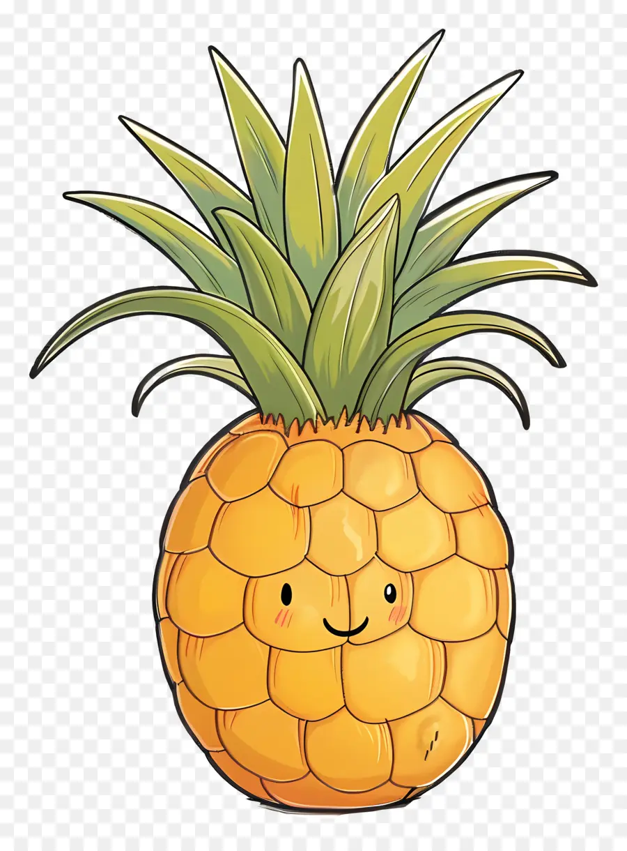 Ananas，Gülümseyen PNG