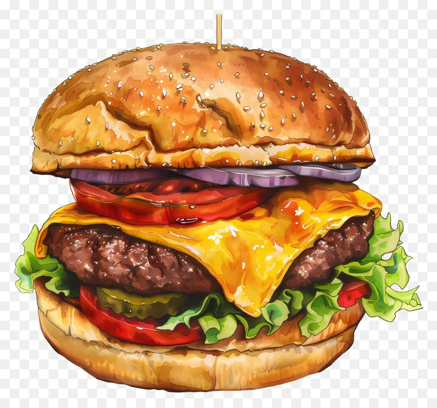 çizburger，Hamburger PNG