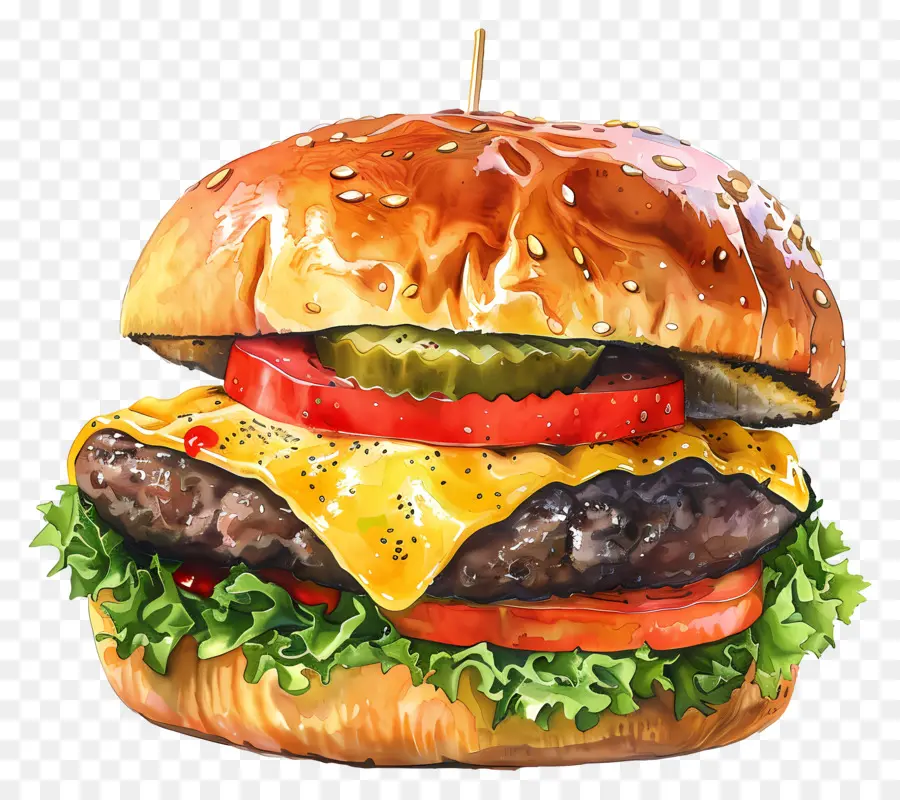 çizburger，Hamburger PNG