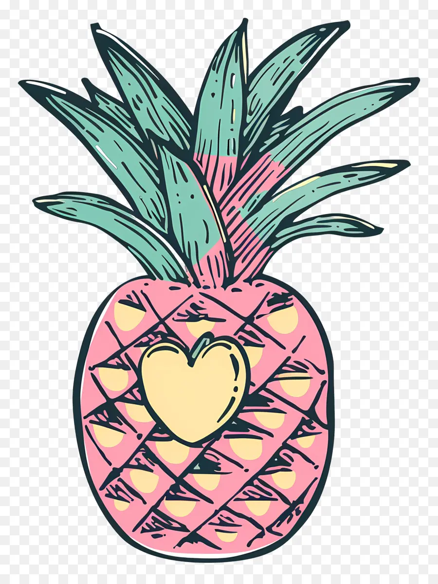 Ananas，Kalp PNG