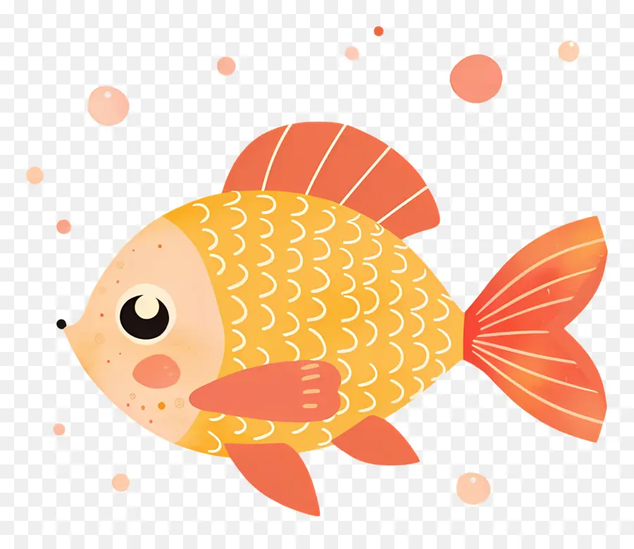 Sevimli Balık，Karikatür Goldfish PNG