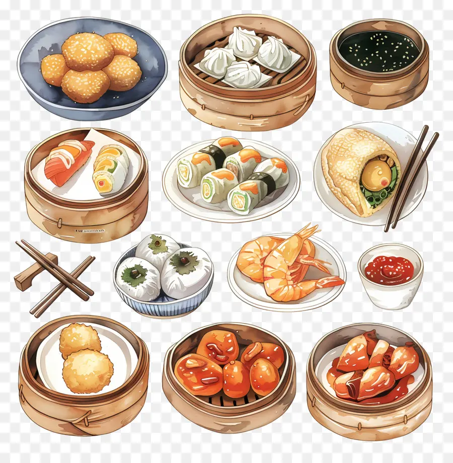 Çin Yemeği，Dim Sum PNG