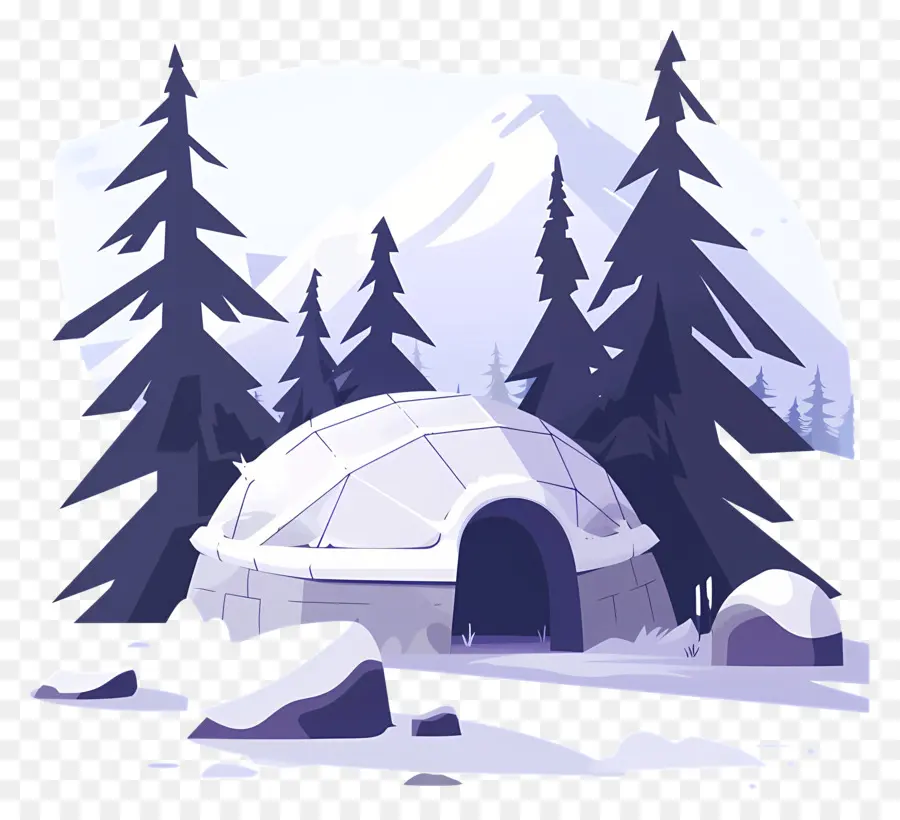 Eskimo Kulübesi，Ormandaki Igloo PNG