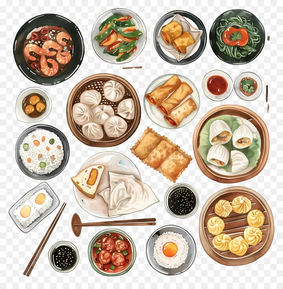 Çin Yemeği，Dim Sum PNG