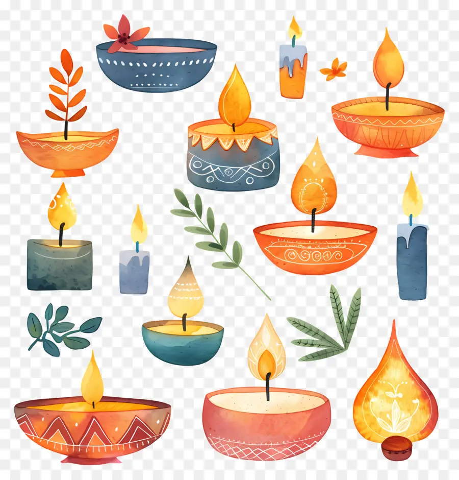 Diwali，Suluboya Resim PNG