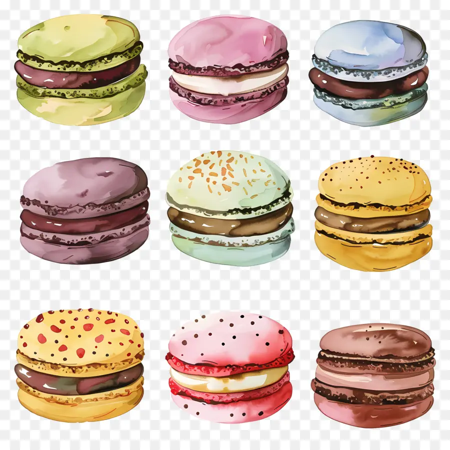 Macarons，Tatlılar PNG