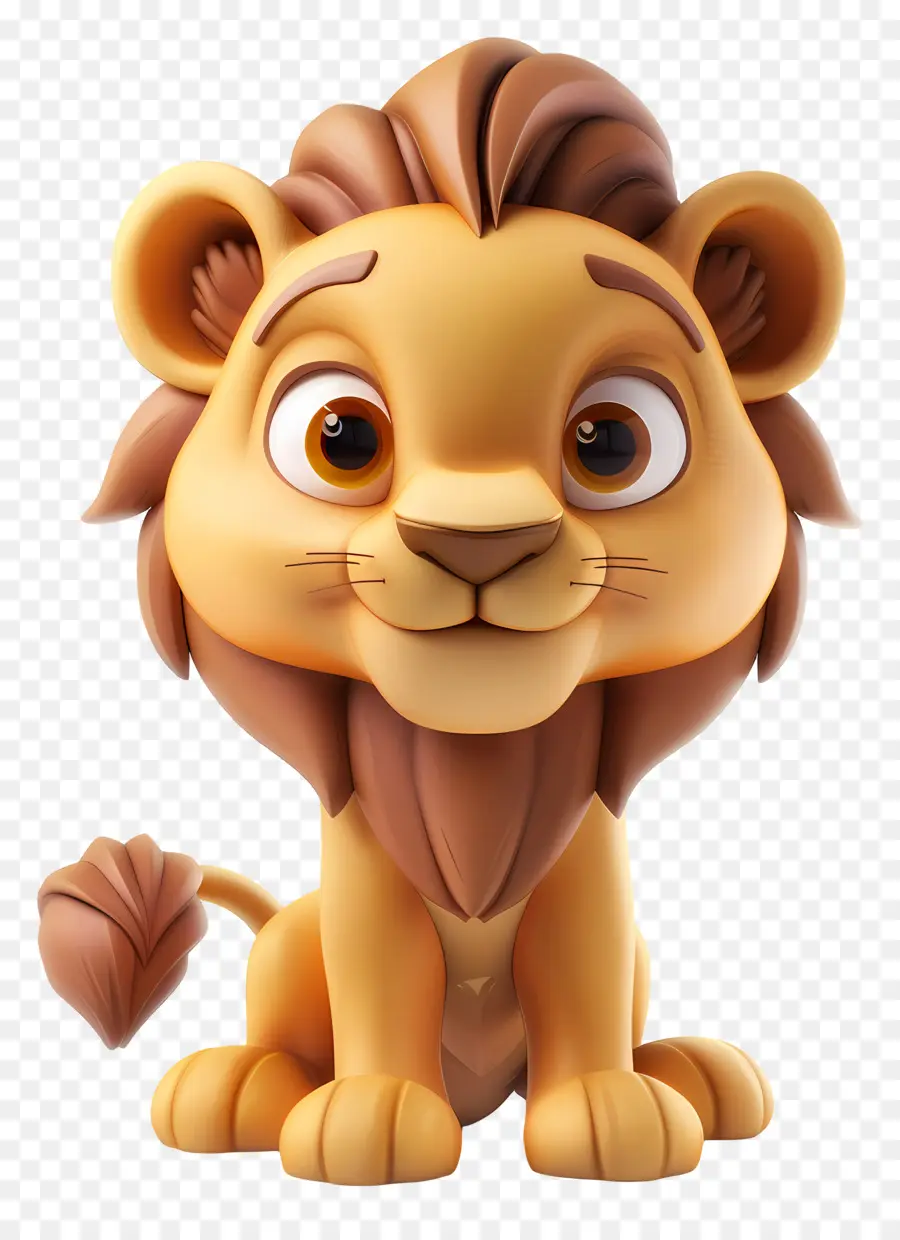 3d Aslan，Sevimli Aslan PNG