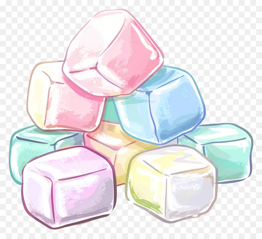 Renkli Marshmallowlar，Marshmallow PNG