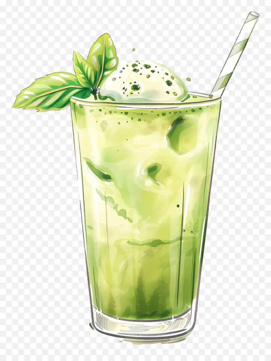 Matcha Içecek，Yeşil çay PNG