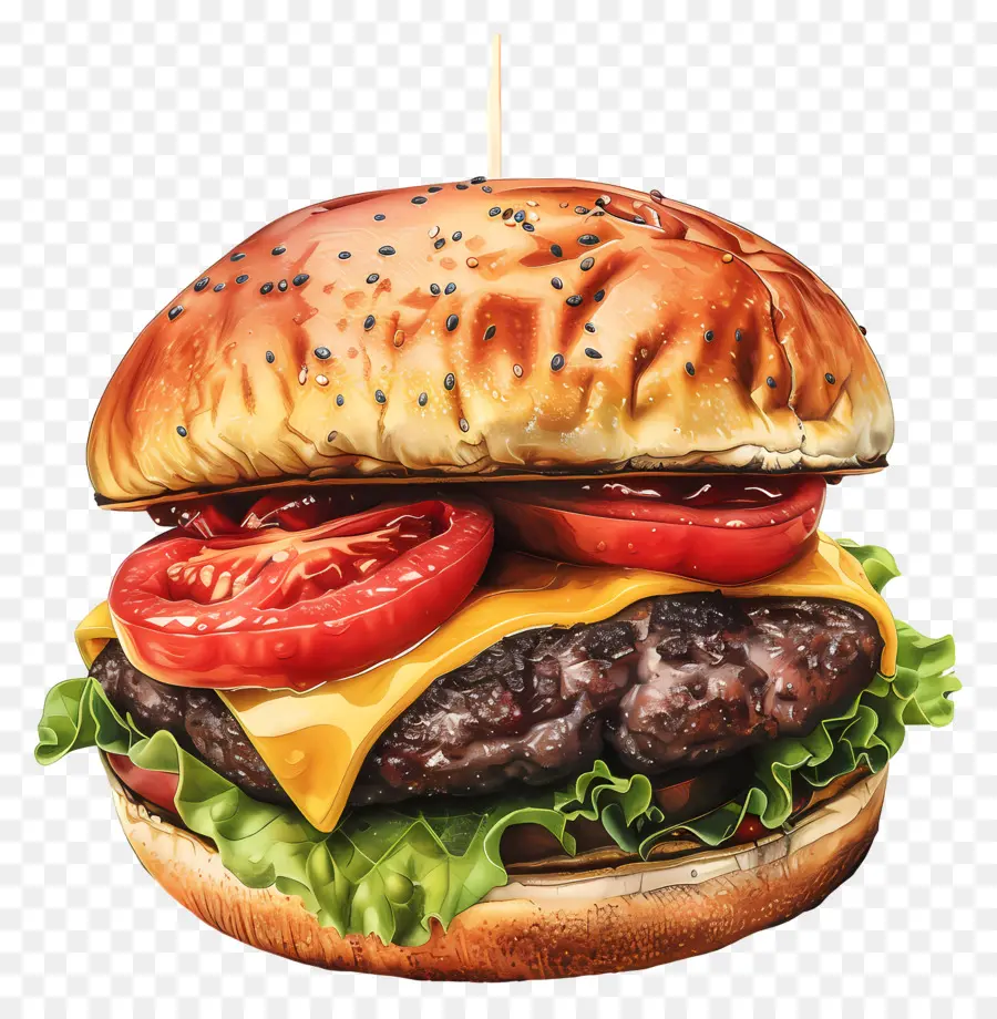 çizburger，Hamburger PNG