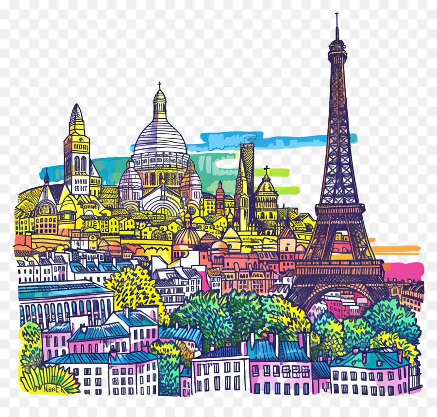 Paris，Paris Silüeti PNG