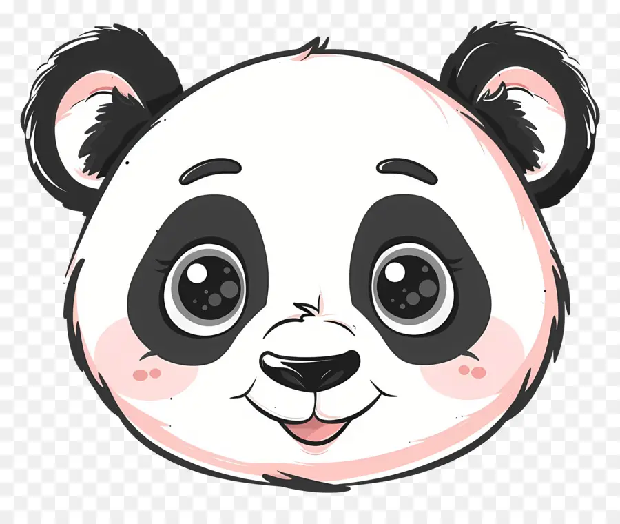 Sevimli Panda Yüzü，Hayvan PNG