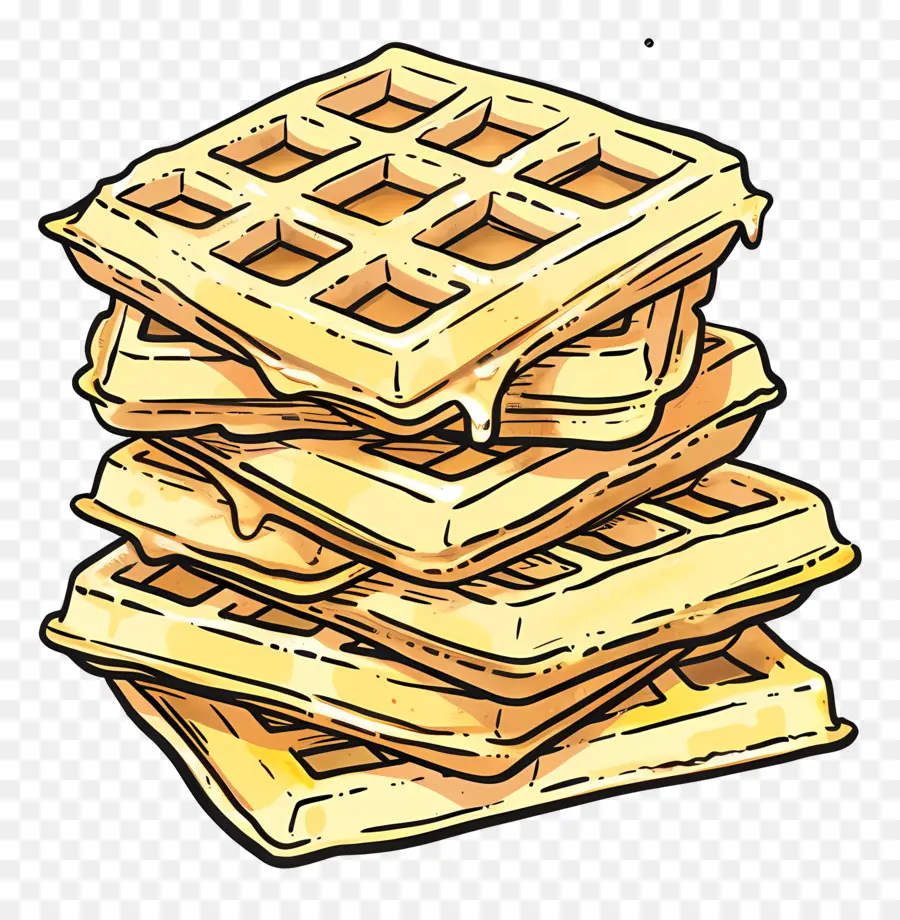 Waffle Yığını，Gözleme PNG