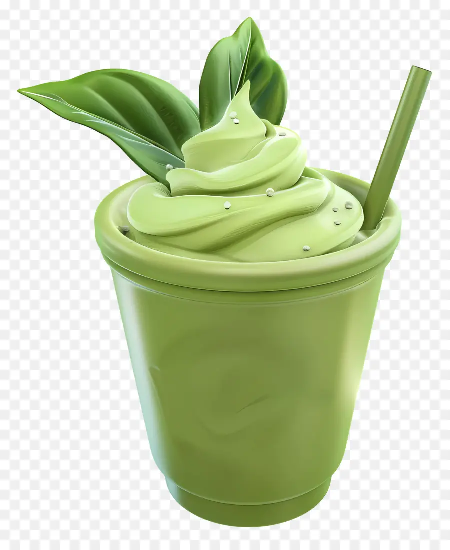 Matcha Içecek，Yeşil Smoothie PNG